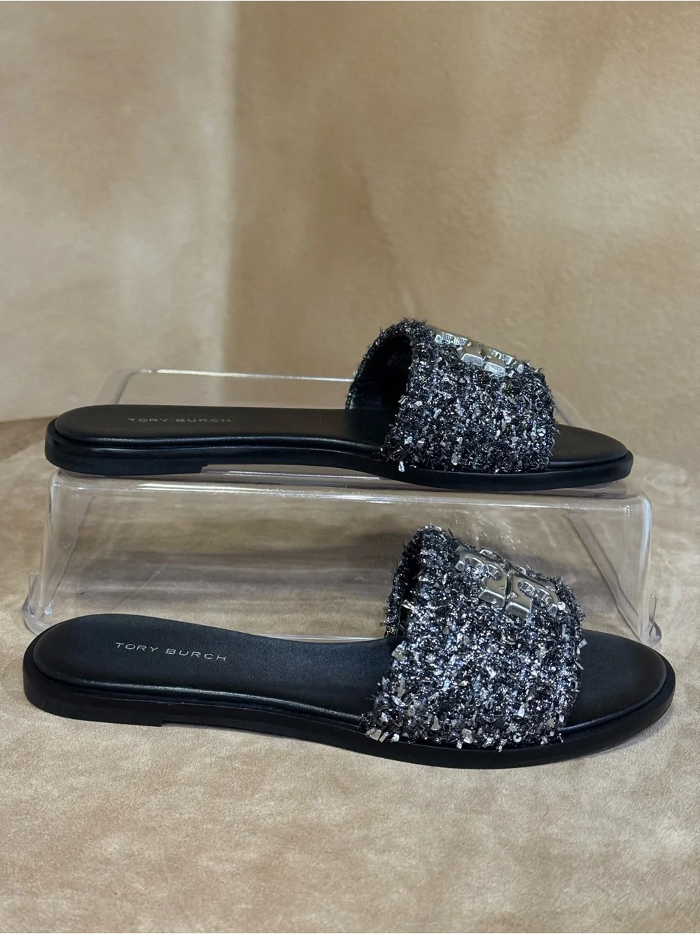 Tory Burch Sequin Slide Sandals